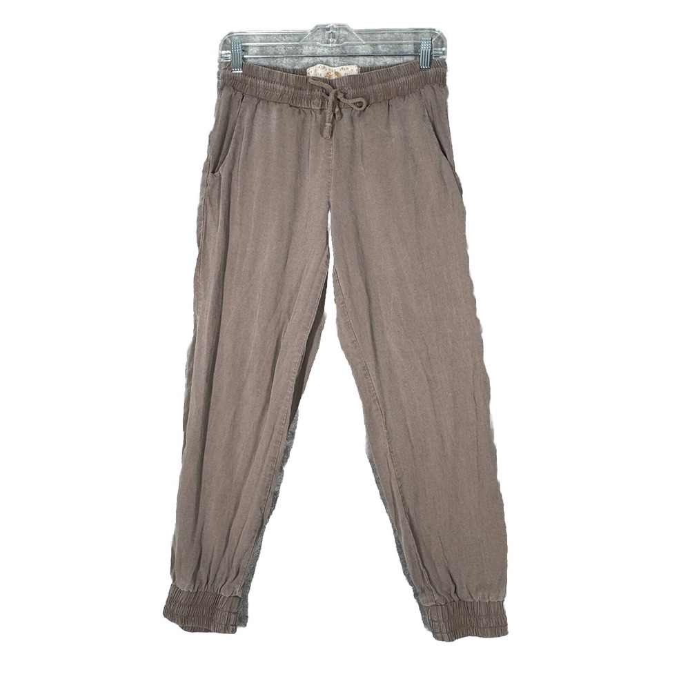 Bella Dahl Pants Women Small Brown Pocket Jogger Utility Everyday Boho Casual